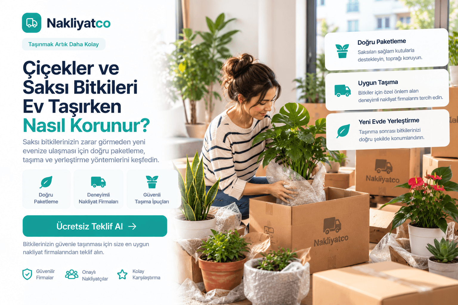 Çiçekler ve Saksı Bitkileri Ev Taşırken Nasıl Korunur?